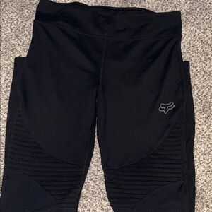 Fox Black Girls' Performance Leggings with Subtle Logo